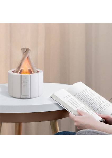 Campfire Aromaterapi Makinesi Ev Aromaterapi Makinesi Esansiyel Yağ Aromaterapi Alev Nemlendiricisi Ev Deco Siyah (Yurt Dışından) fiyatları