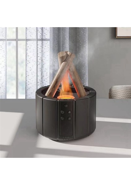Campfire Aromaterapi Makinesi Ev Aromaterapi Makinesi Esansiyel Yağ Aromaterapi Alev Nemlendiricisi Ev Deco Siyah (Yurt Dışından) indirimleri