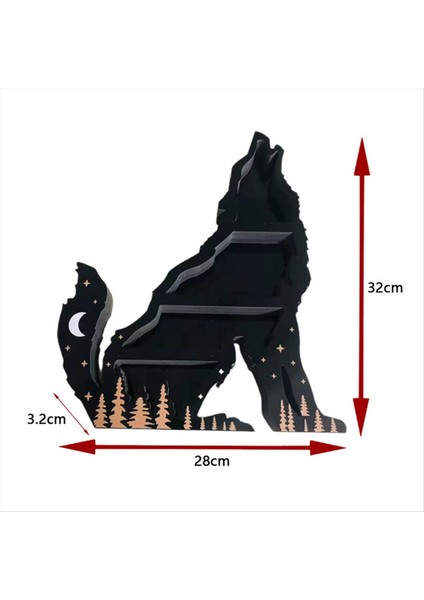 Kurt Kristal Ekran Raf Ahşap Esansiyel Yağ Depolama Rafı Duvar Asılı Dekor Oturma Odası Organizatör Süs Eşyaları (Yurt Dışından)