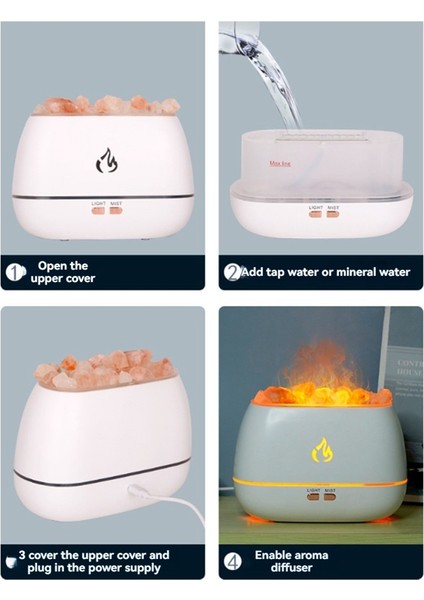 Aroma Difüzör Ultrasonik USB Hava Nemlendiricisi 3D Flame Difüzör Uçucu Yağlar Difüzör Aromaterapi Hava Fazı A (Yurt Dışından) fiyatları