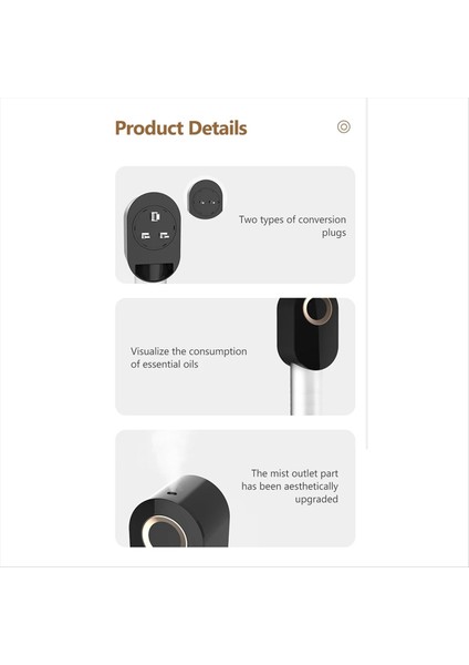 Ofis Için Uçucu Yağ Aromatik Sprey Ev Taşınabilir Elektrikli Aromatik Difüzör Bluetooth Kontrolü (Beyaz) Ab Fişi (Yurt Dışından) indirimleri