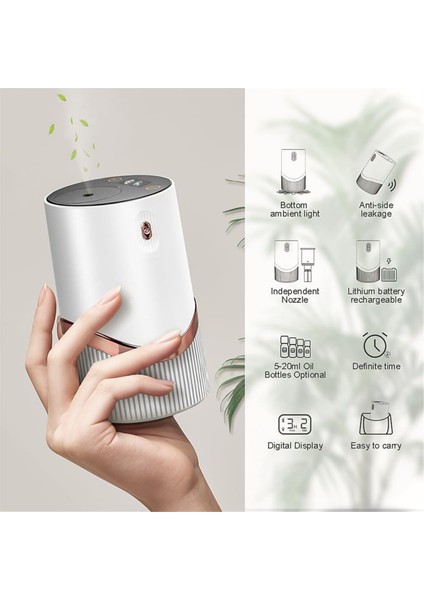 Aromaterapi Difüzör Susuz Esansiyel Yağ Difüzör Taşınabilir Aroma Difüzör Anti Döküm ve Otomatik Kapalı Fonksiyon, C (Yurt Dışından) modelleri