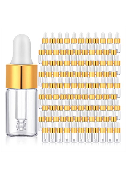 100 Pcs Cam Bırakma Şişeleri Mini Esansiyel Yağ Damlası Şişeler Boş Örnek Flakonlar Kapak Tinik Depolama Kavanozları 3 ml (Yurt Dışından)