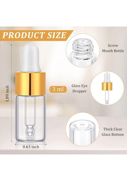 100 Pcs Cam Bırakma Şişeleri Mini Esansiyel Yağ Damlası Şişeler Boş Örnek Flakonlar Kapak Tinik Depolama Kavanozları 3 ml (Yurt Dışından) indirimleri