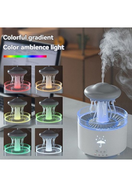 Yatak Odası Ofisi Için Yağmur Damağı Nemlendiricisi 7 Boy LED Ilight 300ML Dinamik Denizanyalı Külten (Abd) (Yurt Dışından) fırsatları