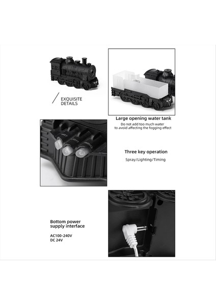 Tren Aromaterapi Difüzörleri Hava Nemlendiricisi Mist Maker Koku Esansiyel Yağ Retro Difüsör Uzaktan Kumanda Ab Fişi (Yurt Dışından) modelleri