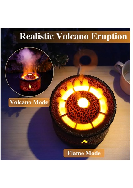 Duman Halkası Volkanik Alev Difüzör 360ML Aromaterapi Esansiyel Yağ Difüzör Hava Nemlendiricisi Noel Si (B) Ab Fişi (Yurt Dışından) fırsatları