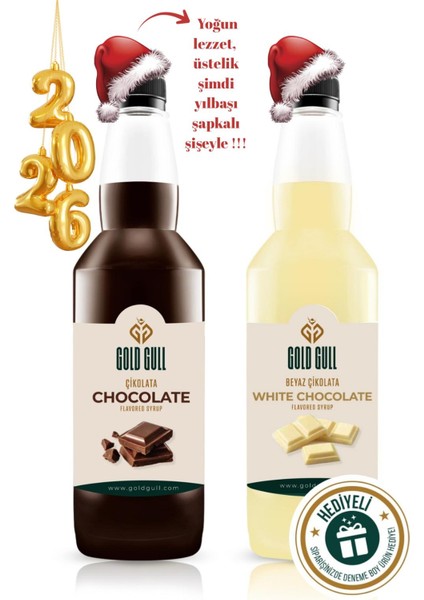 Beyaz Çikolata & Çikolata Aromalı Kahve & Meyve Şurubu 2 x 700 ml