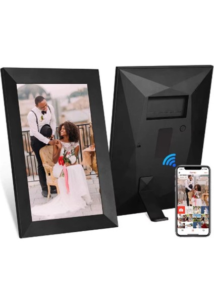 Dijital Fotoğraf Çerçevesi Kablosuz 10.1 Inç 32GB Dokunmatik Ekran, Uygulama Üzerinden Fotoğraf/video Paylaşımı - Lisinya fırsatları