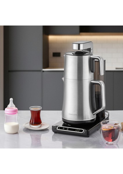 Teabot 1785H Konuşan Otomatik Çay Makinesi Krom