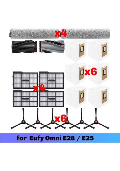Uyar Eufy Omni E28/E25 Parçaları Ana Yan Fırça Rulo Paspas Hepa Filtre Toz Torbası Yedek Aksesuarlar (Yurt Dışından) fırsatları