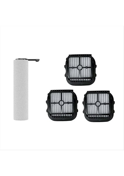 4 Adet Rulo Fırça ve Filtre Jonr ED12 Pro Max Akülü Islak Kuru Elektrikli Süpürge Yedek Parçaları Vakum Fırçası Filtresi (Yurt Dışından)