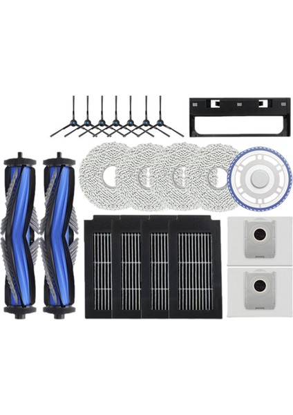 Ecovacs Için T50 Pro OMNI/T50 Otomatık DDX67 Elektrikli Süpürge Aksesuarları Ana Yan Fırça Paspas Bezi Hepa Filtre Toz Torbası Parçası (Yurt Dışından)