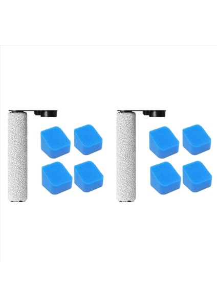 2x Midea Gx5 Zemin Scrubber Vakum Yedek Rulo Fırça Yıkanabilir Sünger (Yurt Dışından)