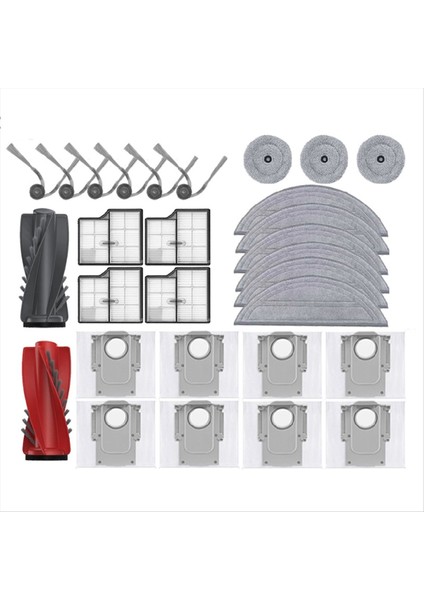 Ana Fırça Yan Fırça Aksesuarları Roborock Saros 10/roborock S9 Maxv Ultra Süpürge Filtre Paspas Bezi Seti (Yurt Dışından)