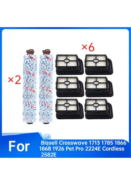 Bissell Crosswave 1713 1785 1866 1868 1926 Pet Pro 2224E Akülü 2582E Elektrikli Süpürge Rulo Fırça ve Filtre (Yurt Dışından) fırsatları