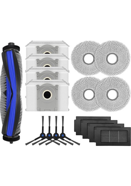Uyumlu Ecovacs T50 Max Pro Omnı Yedek Parça Aksesuarları Ana Yan Fırça Paspas Bezi Toz Torbası Hepa Filtre (Yurt Dışından) modelleri