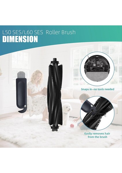 Eufy L60/L60 HIBRIT/L60 SES/L50 SES/L50 Serisi Robot Süpürge Aksesuarları Için Yedek Rulo Fırça Seti (Yurt Dışından) modelleri