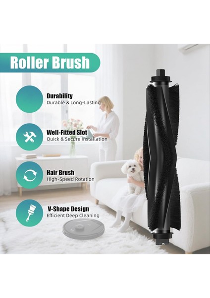 Eufy L60/L60 HIBRIT/L60 SES/L50 SES/L50 Serisi Robot Süpürge Aksesuarları Için Yedek Rulo Fırça Seti (Yurt Dışından) indirimleri