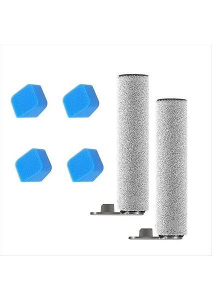 6 Pcs Rulo Fırça ve Sünger Seti Jonr ED12 Pro Zemin Scrubber Yedek Parçalar Ana Fırça Sünger (Yurt Dışından)