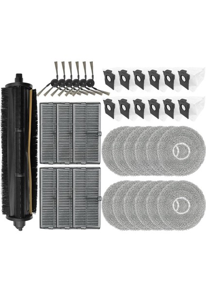 Uyumlu Dreame Mova P50 Pro Ultra Yedek Ana Yan Fırça Hepa Filtre Paspas Pedi Toz Torbası Yedek Parça Aksesuarları (Yurt Dışından)