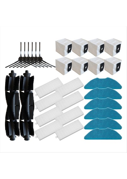 30 Adet Tp-Link Tapo RV30 / RV30 Plus/ RV20 Max / RV20 Max Plus / RV10 / RV10 Plus Yedek Parça Fırça Filtresi Toz Torbası (Yurt Dışından)