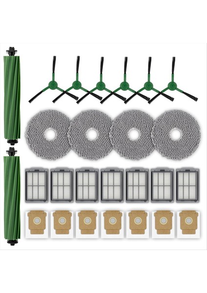 Irobot Plus 505 Combo Robot/plus 405 Combo Robot Vakum Ana Yan Fırça Hepa Filtre Paspas Çantaları Için Yedek Parçalar (Yurt Dışından)