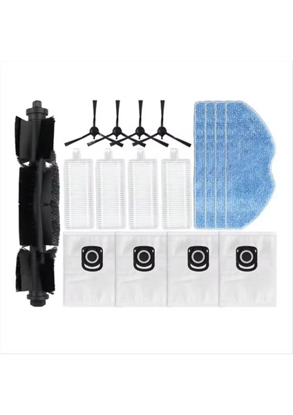 Tefal Rowenta X-Plorer Serisi 75S RR8577WH / 75S+ RG8597W Yedek Parçalar Ana Yan Fırça Filtre Paspas Bezi Toz Torbası (Yurt Dışından)