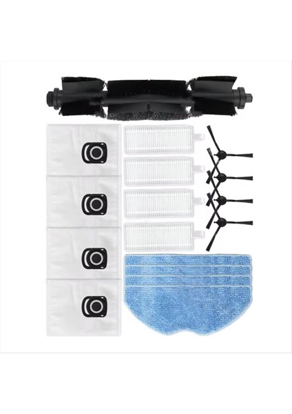 Tefal Rowenta X-Plorer Serisi 75S RR8577WH / 75S+ RG8597W Yedek Parçalar Ana Yan Fırça Filtre Paspas Bezi Toz Torbası (Yurt Dışından) modelleri