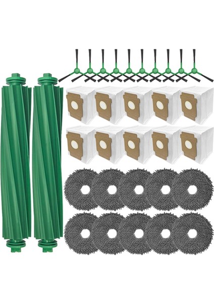 Irobot Roomba Plus 405/505 Combo Yedek Parça Aksesuarları Ana Yan Fırça Paspas Bezi Toz Torbası (Yurt Dışından)