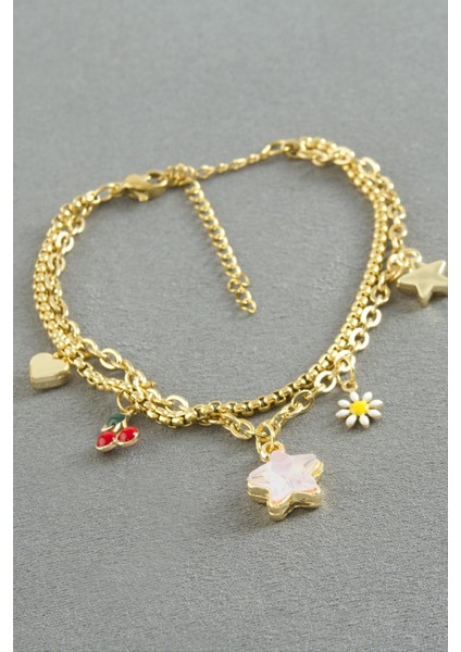 Yıldız Şans Mineli Çelik Bileklik