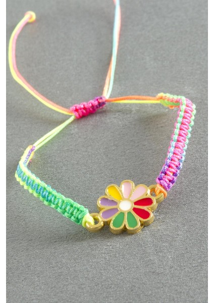 Papatya Makrome Ip Bileklik