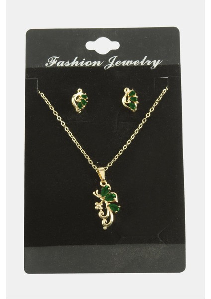 Yusufçuk Zirkon Taşlı Set Kolye