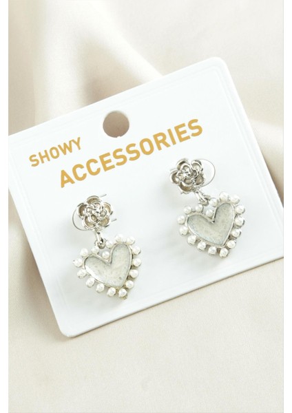 Kalp Trend Inci Küpe