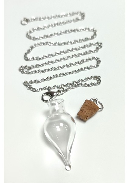 Mantar Kapaklı Boş Fanus Canlı Kolye