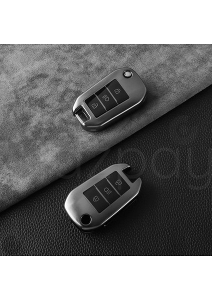 Peugeot 208 308 407 408 508 2008 3008 4008 5008 Rifter Rcz Titan Gri Tpu Anahtar Kılıfı (1 Adet) modelleri