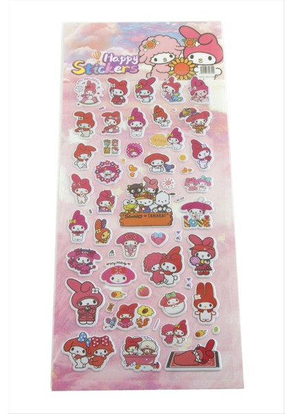 Happy Kabartmalı Sticker