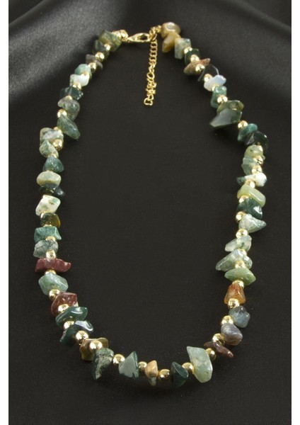 Hint Akik Kırık Doğaltaş Kolye