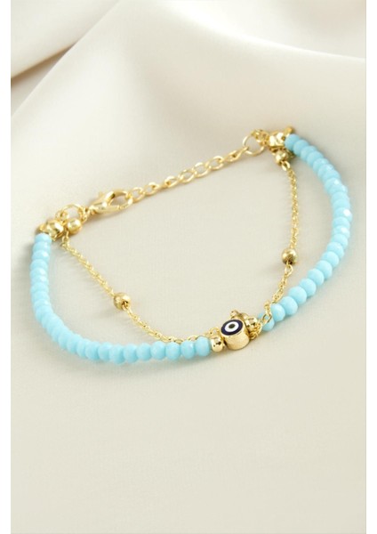 Nazar Zincir Kristal Bileklik