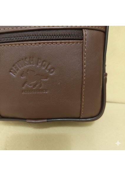 Hakiki Deri Postacı Kasalı El Omuz Çantası Ortaboy