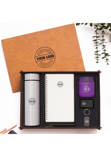 Vıp Ahşap Kutulu Kurumlara Özel Hediye Seti 3626-22