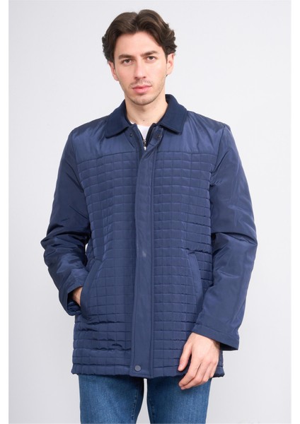 Çetinkaya Mentality 7412 Erkek Gömlek Yaka Memory Mont Lacivert