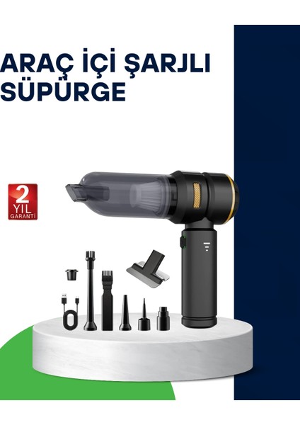 Kablosuz Şarjlı Araç Içi ve Küçük Alanlar Için Güçlü Vakumlu Süpürge