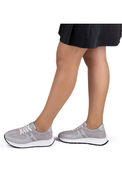 Kadın Hakiki Deri Anatomik Hafif Spor Yürüyüş Ayakkabısı Sneaker