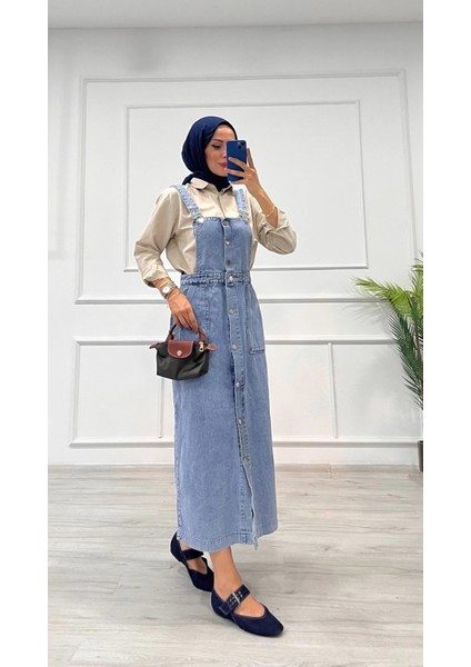 Etekli Salopet Enzim Süper Taş Yıkama Buz Mavi D 2521 fiyatları