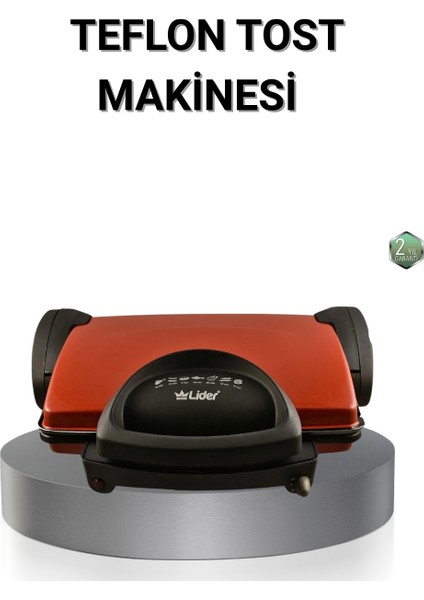 2000 Watt Tost Makinesi 6 Dilim Kapasiteli Döküm Plakalı Üç Kademeli Isı Ayarlı