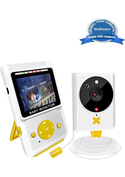 Akıllı Bebek Kamerası Monitörlü Karşılıklı Konuşma Özellikli Sıcaklık Izleme 2.4 Inç