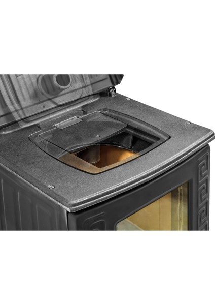 Mini Turbo Şömine Soba-Pik Ayaklı | Siyah | Erendemir