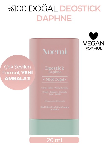 %100 Doğal Deo Stick / Roll On - Vanilya Kokulu Ve Nemlendirici Etkili - 20ml – Daphne