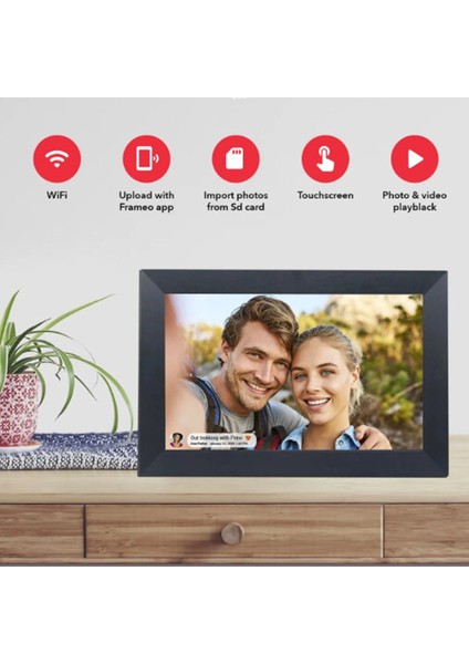 Dijital Fotoğraf Çerçevesi Kablosuz 10.1 Inç 32GB Dokunmatik Ekran, Uygulama Üzerinden Fotoğraf/video Paylaşımı - Lisinya fiyatları